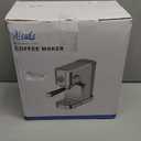 XIXUBX 20Bar Espresso Machine, Compact Espresso Maker with Milk Frother, Stainless Steel Coffee Machine for Cappuccino&Latte, 42oz Water Tank, Visible Pressure Gauge, Home&Office, Silver