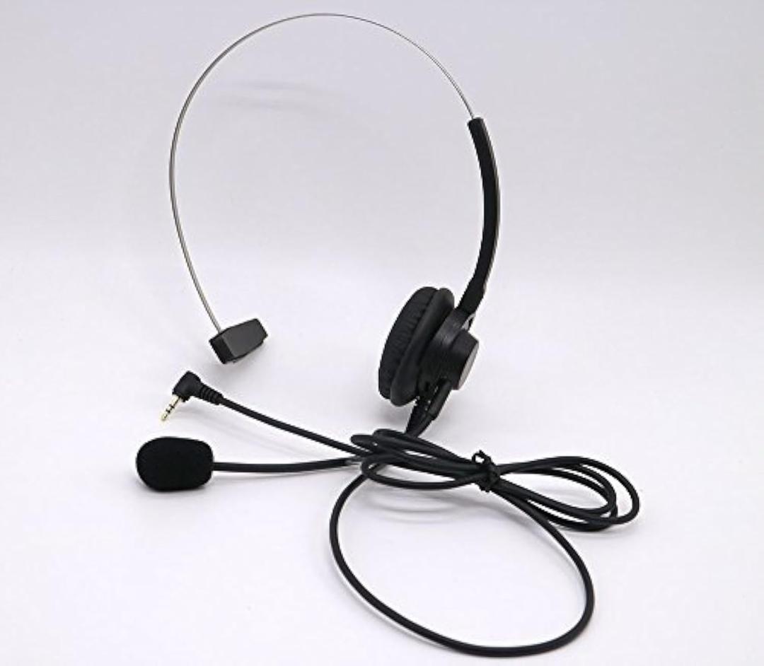 OP-4818 Black Over-Ear Wired Headset for Panasonic Cordless Phone with 2.5mm Jack