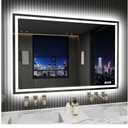 LED Bathroom Mirror 32x48 Inch Anti-Fog Bathroom Mirror with Lights, Wall Mounted Lighted Vanity Mirrors, Dimmable, Backlit + Front Lit, Smart Bathroom Vanity Mirror with 3 Colors Temperature