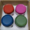 16 OZ 4Pack, Overnight Oats Jars with Lids, Glass Meal Prep Containers, Airtight Mason Jars for Breakfast, Yogurt Parfait, Salad & Smoothies, Leakproof and Reusable Food Storage Jars(4-1)