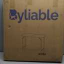 Folding Table 4 Foot Portable Heavy Duty Plastic Fold-in-Half Utility Table Small Indoor Outdoor Adjustable Height Folding with Carrying Handle, Camping and Party,White