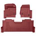 Floor Mats for 2017-2026 Ford F-250/F-350/F-450/F-550 SuperCrew Cab, Red