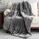 Uttermara Sherpa Fleece Weighted Blanket 12 lbs for Adults, Unicolor Ultra-Soft Fleece and Sherpa, Dual Sided Cozy Plush Blanket for Sofa Bed, 48 x 72 inches, Grey
