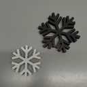 Yuntau 6 Pcs Christmas Table Decoration Wooden Farmhouse Table Centerpieces Rustic Christmas Tree House Reindeer Elk Angel Snowflake Wooden Sign Block Tiered Tray Decor for Xmas Gifts(Snowflake)