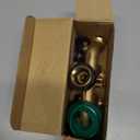 Twinkle Star 4 Way Heavy Duty Brass Garden Hose Splitter, Hose Connector 3/4", Hose Spigot Adapter with 4 Valves (1 Pack)