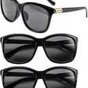 Polarized Sunglasses Womens Trendy Classic Retro Womens Sunglasses Men Driving Sun Glasses UV Protection +1.75 (Pack of 3)