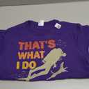 That's What I Do I Pet Cats I Scuba Dive & I Know Things T-Shirt, Purple,  Size- Large