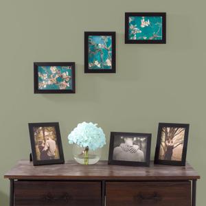 Set of 6 Picture Frames - 5x7 Photo Frame Set with Stand and Hooks for Gallery Wall or Family Portrait - Picture Wall Decor by Lavish Home (Black)