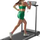 Compact Walking Pad with Handle Bar, Foldable Electric Treadmill with Handles and 3.5HP Powerful, Portable Small Walking Pads Treadmill for Home Small Spaces,400LBS Weight Capacity