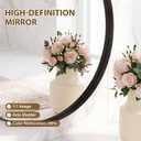 NEWBULIG 30-Inch Round Wall Mirror, Bathroom Wall Circle Mirror with Metal Frame, Bathroom Decor for Entryway, Living Room, Vanity, Black