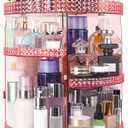 360 Degree Rotating Makeup Organizer, Extra Large Capacity Perfume Holder, Removable 7 Layers Cosmetics Organizer, Make Up Organizer For Countertop Storage Skincare or More (Pink) (XL)