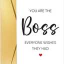 7 x Boss Thank You Card, World's Best Boss Card, Boss Birthday Card, Boss Leaving Card, Boss's Day Card from Employee Staff, You Are The Boss Everyone Wishes They Had
