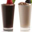 zappy 100 3 Oz Disposable Plastic Straight Wall Shooter Glasses Clear Dessert Cups and Tasting Spoons - Dessert Shooters Glasses Appetizer Bowls Trifle Bowl Tumbler Shooters 3 oz Cups & Spoons 100 Ct