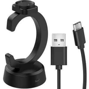 Charger Dock for Amazfit Bip 6/Active 2/Active 2 Square, Charger Replacement Upgraded Magnetic Watch Charging Stand with USB-C Charging Cable for Amazfit Bip 6, Active 2, Active2 Square Smrtwatch