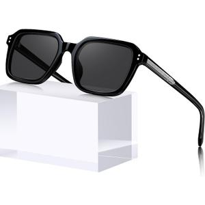 STGATN Retro Square Polarized Sunglasses for Men, UV400 Protection Sun Glasses, Trend Acetate Frame Shades