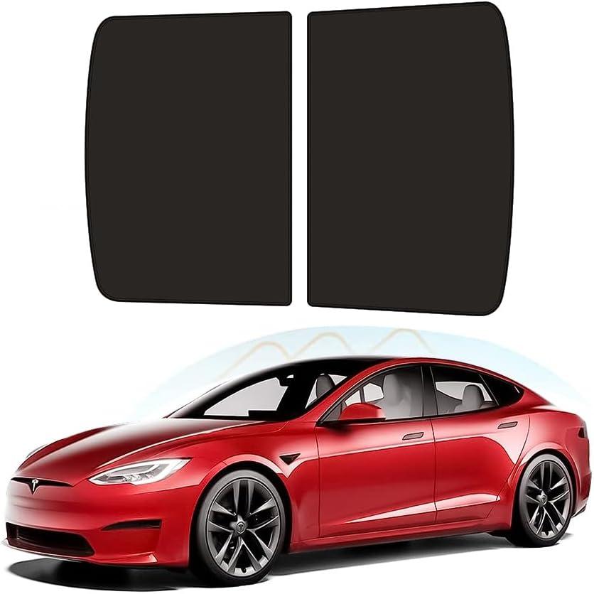 D-Lumina for Tesla Model 3 Roof Sunshade, Glass Sunroof Shade Window Insulation UV & Heat Protection for 2017-2020 Model 3 Accessories, Upgraded Double-Layer Design Sun Shade Won't Sag (Set of 2)