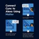 3 x GE Cync Smart LED Light Bulbs, Color Changing Decorative Light Bulbs, Indoor WiFi Lights, Matter Compatible, Compatible with Alexa and Google Home, Candelabra Base (3 Pack)