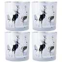 WDHODEC Christmas Candle Holders for Tealight, Votive, LED Candles Silver Gold Glass Candle Holders for Home Decorations Coffee, Office Décor 4PCS