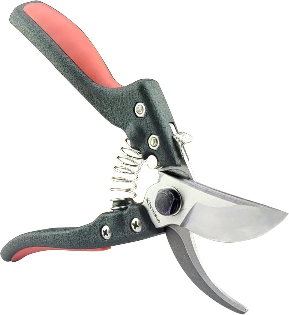 Sharp Pruning Shears for Gardening, 8" Garden Shears Heavy Duty SK5 Blade, Precision Garden Clippers Handheld, Gardening Shears with Ergonomic Handle