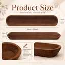 30 Inch Large Decorative Wooden Dough Bowl Decor, Oval