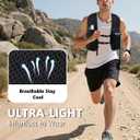Running Hydration Vest for Women Men, Lightweight Breathable Hydration Pack with 500ml Soft Flask, Adjustable Chest Straps Reflective Backpack for Trail Running Marathon Race Jogging Cycling