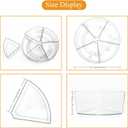 Roninkier Clear Lazy-Susan Organizer with 5-Removable-Bins - 11 Inch Round Plastic Rotating Storage Container for Cabinet, Pantry, Kitchen, Fridge, Vanity
