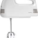Proctor Silex Easy Mix 5-Speed Electric Hand Mixer with Bowl Rest, Compact and Lightweight, 100 Watts of Peak Power, White (62515PS)