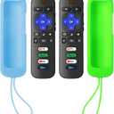 (Pack of 2) Replacement Remote for Roku TV with Glow in The Dark Case, Universal Remote for TCL/Hisense/Onn/Sharp/Element/Philips Roku Smart TVs