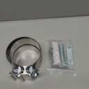 4" Lap Joint Exhaust Band Clamp - Stainless Steel With 1 Block 2Pcs For 4" Od To 4" Id Exhaust Pipe, Muffler, Elbow And Exhaust Tubing Connection(2 Pack)