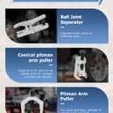 DAYUAN 5pcs Professional Front End Service Tool Kit, Pitman Arm Puller, Ball Joint Separator Tie Rod Remover Tool