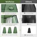 Wolfwise Pop Up Shower Tent for Camping Essentials, Portable Instant Changing Tent with Ventilation Window & Carry Bag, Privacy Dressing Room Bathroom Toilet for Beach & Outdoor, Spacious, Green Spacious: 6'3" H, 47.2" W