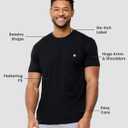 INTO THE AM Mens T Shirts Soft Cotton Blend Crew Neck Tee  Athletic Fit Plain Casual T-Shirt for Men (Black, L)