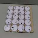 7LinRay 24 Pack Electric Fake Tealights Candles, Realistic Tea Lights Candles Battery Operated, 3D Wick Flickering Flameless LED Tea Lights for Wedding, Festival, Party, Home Decor (White)