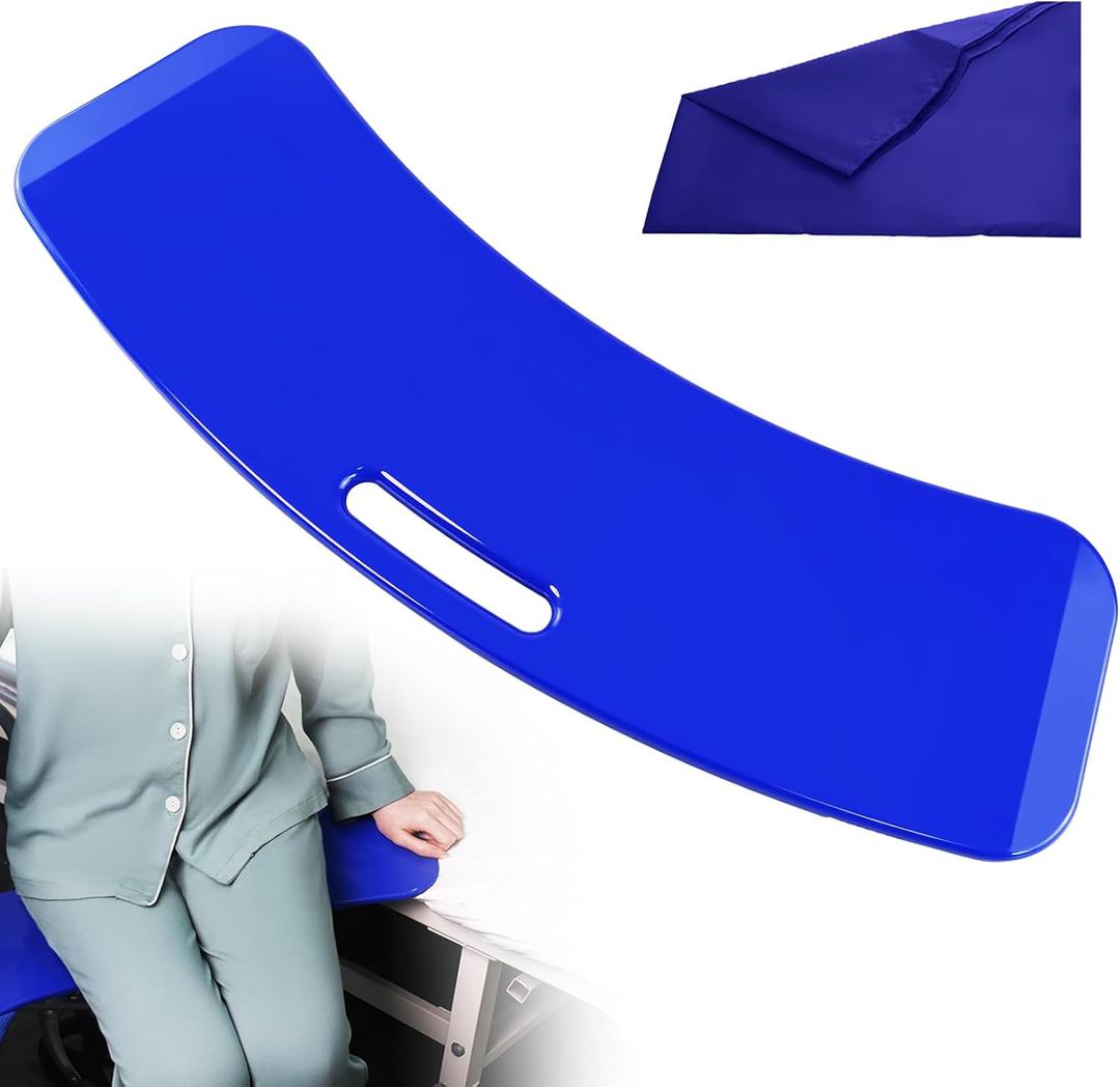 YHK Transfer Board and Slide Board for Transferring, Sliding Board Transfer to Wheelchair, Sliding Transfer Board Transfer to Bed, Car, 26.7*7.7*0.47", Hold up to 440 lbs, with Slide Sheet 16*24"