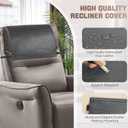 Recliner Headrest Protector,Non Slip Waterproof Headrest Cover,Leather Recliner Headrest Cover for Sofa,Furniture,Living Room,Office Chair 17x27 in(Dark Gray)