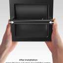 Matte Black Recessed Toilet Paper Holder for Large Rolls, Pivoting Black Toilet Paper Holder Wall Mount Stainless Steel, in Wall Toilet Paper Holders Black, Bathroom Toilet Paper Wall Holder