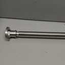 BRIOFOX Industrial Shower Curtain Rod - 2-in-1 Design Tension Curtain Rod - Never Rust Non-Slip 27 to 43 Inch 304 Stainless Steel, Brushed Nickel Window Curtain Rod