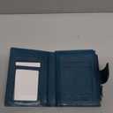 Small Wallet Women RFID Blocking Soft Leather Bifold Compact Card Holder Wallet for Women with Zipper Coin Pocket 4 ID Window