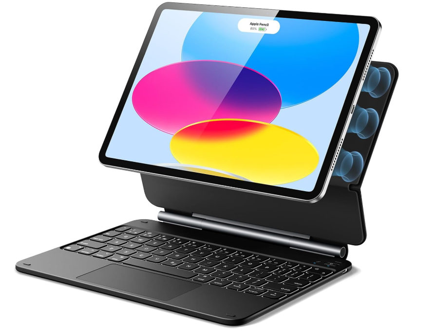 ESR iPad 11th(A16, 2025)/10th Gen Case with Keyboard, Magic Keyboard for iPad 10.9", Case with Floating Cantilever Stand, Springy Backlit Keys, MultiTouch Trackpad, Rebound Series, Black