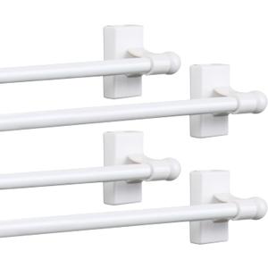 Rod Desyne 7/16 inch Magnetic Rod, 28-48 inch (Set of 4), White