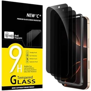 Pack Of 2 NEW'C 3 Pack Privacy for iPhone 17 Pro Max, iPhone 16 Pro Max Screen Protector (6.9 inches), Anti-Spy Tempered Glass Film, Enhanced 28 Degree Privacy Angle - Easy Installation Tool Included