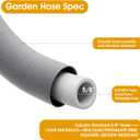 Garden Hose 50 FT, Non-Expanding Water Hose, Ultra-Light & Flexible, Burst-Resistant, Kink-Free, High-Pressure Garden Hose All-Weather Use for Lawns, Gardens, and Outdoor Cleaning