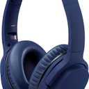 iLive Active Noise Cancellation Bluetooth Headphones, Adjustable Headband, Includes 3.5mm Audio Cable, Blue (IAHN40IND) (One Size)