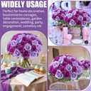 36 Pcs Lilac, Purple Artificial Roses with Long Stems