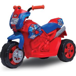 Kid Trax 6V Marvel Spiderman Disney Junior Toddler Bike - Ride On Toys, Kids Bike, Outdoor Toys, Tricycle, Bikes, Marvel Toys, Trike, Max Speed 1.5mph, 18-36 Months, Max Weight of 44Lbs, Red & Blue