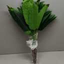 Giegxin 6 Pcs Artificial Plant 32 Faux Banana Tree Leaves with Stem Tropical Monstera Leaf Fake Turtle Palm Leave Tropical Plant for Wedding Floral Hawaiian Beach Party Indoor Outdoor Garden Decor