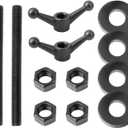 Hardware Kit for Moxon Vise, Bench Vise Screw Kit Includes 8 Inch Threaded Rods, Cast Knobs, Nuts & Washers Woodworking Workbench Tools Accessories