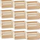 Make Market 5" Wooden Crate - Unfinished Wood Crate for Storage, Decorative Display, Arts & Crafts, Made of 100% Cedar - Bulk 24 Pack