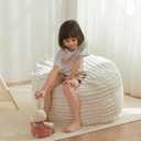 HIGOGOGO Bean Bag Chair Bed,Convertible Beanbag Folds from Lazy Chair to Floor Mattress Bed with Machine Washable Cover, XXX-Small, Beige