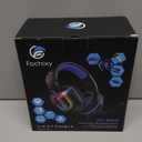 Fachixy FC200 PC Gaming Headset for PS4, PS5, Switch, Xbox One, Mac, Noise Canceling Headphones with Microphone, Computer Headset with 3.5mm Jack & RGB Light (BLUE)